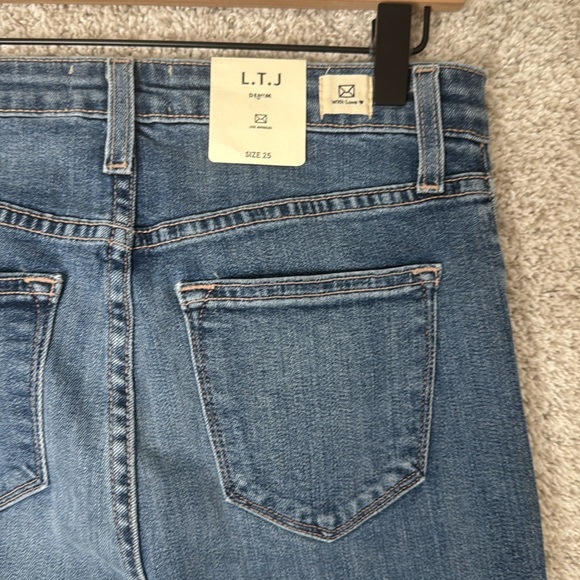 Letter to Juliet LTJ distressed Jeans straight‎ leg NWT 25 Style LP220 - Picture 5 of 10